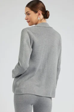 Current Air Knitted Blazer HEATHERGREY Sale