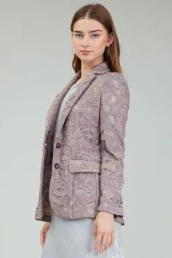 Current Air Lace Single Breasted Blazer TAUPEGREY Discount