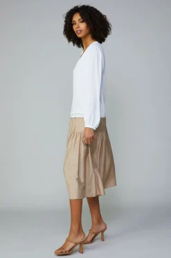 Current Air Lace Trim Blouse WHITE Hot
