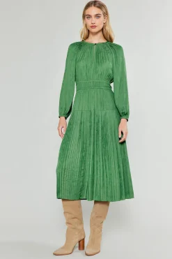 Current Air Laraline Paisley Jacquard Midi Dress LEAFGREEN Best