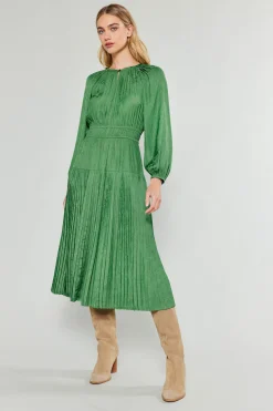 Current Air Laraline Paisley Jacquard Midi Dress LEAFGREEN Best