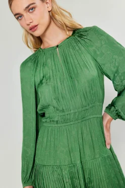 Current Air Laraline Paisley Jacquard Midi Dress LEAFGREEN Best