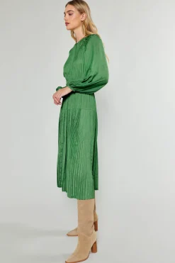 Current Air Laraline Paisley Jacquard Midi Dress LEAFGREEN Best
