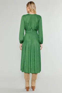 Current Air Laraline Paisley Jacquard Midi Dress LEAFGREEN Best