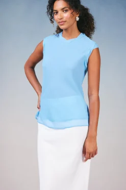 Current Air Layered Tank Top PASTELBLUE Hot