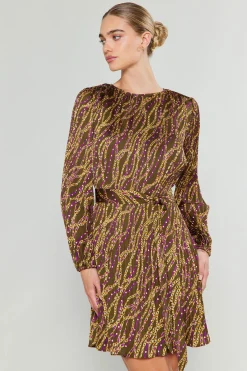 Current Air Link Motif Mini Dress OLIVEWINE Discount