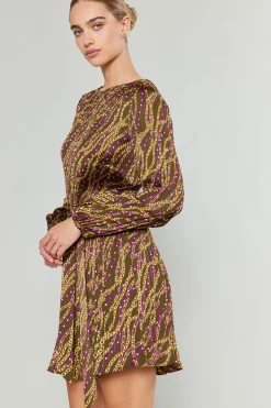 Current Air Link Motif Mini Dress OLIVEWINE Discount