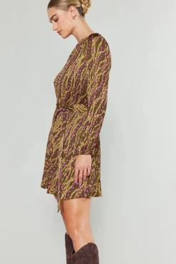 Current Air Link Motif Mini Dress OLIVEWINE Discount