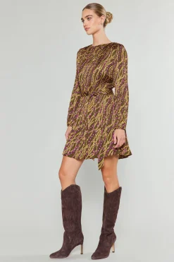 Current Air Link Motif Mini Dress OLIVEWINE Discount