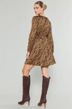 Current Air Link Motif Mini Dress OLIVEWINE Discount