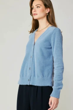 Current Air Metallic Contrast Cardigan BLUE Sale