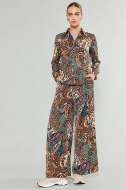 Current Air Mixed Print Pants BROWNMLT Online