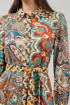 Current Air Mixed Print Shirt Dress MLT Clearance
