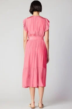 Current Air Natalia Flutter Sleeve Dress BRINKPINK Hot
