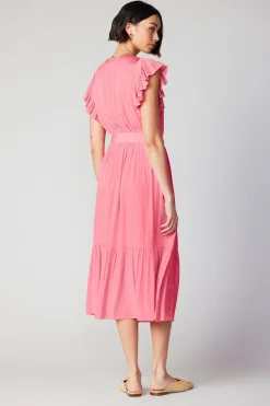 Current Air Natalia Flutter Sleeve Dress BRINKPINK Hot
