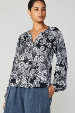 Current Air Noir Floral Blouse MONOFLORAL Hot