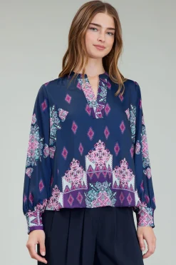 Current Air Ornate Border Print Blouse MLT Best
