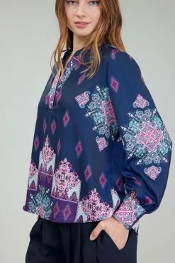 Current Air Ornate Border Print Blouse MLT Best