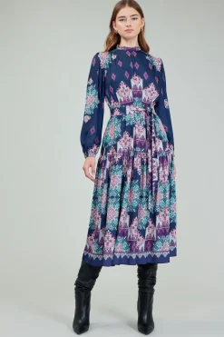 Current Air Ornate Border Printed Midi Dress MLT Best