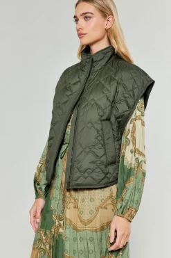 Current Air Oversize Quilted Vest DARKSAGE Outlet