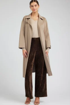 Current Air Oversized Belted Wool Coat LATTE Online