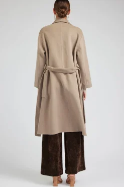 Current Air Oversized Belted Wool Coat LATTE Online