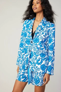 Current Air Painterly Floral Jacket BLUEMLT Sale