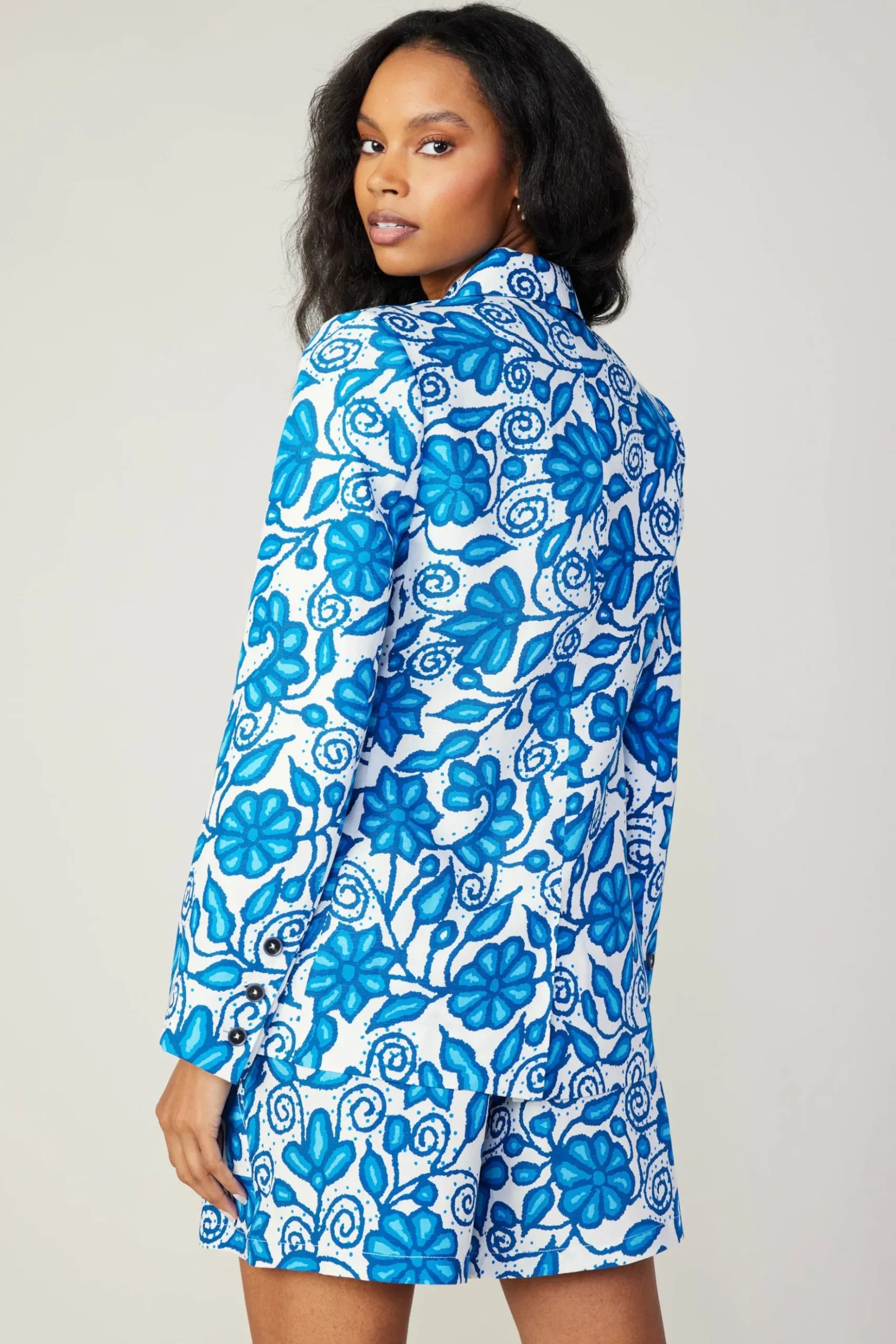 Current Air Painterly Floral Jacket BLUEMLT Sale