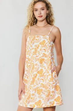 Current Air Paisley Printed Mini Dress ORANGEMULTI Discount