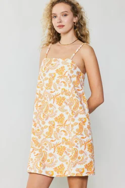 Current Air Paisley Printed Mini Dress ORANGEMULTI Discount