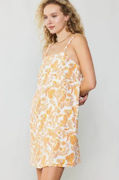 Current Air Paisley Printed Mini Dress ORANGEMULTI Discount