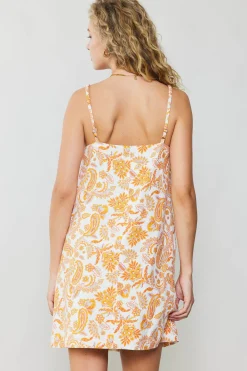 Current Air Paisley Printed Mini Dress ORANGEMULTI Discount