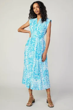 Current Air Paisley Printed Sleeveless Dress BLUEMLT Sale