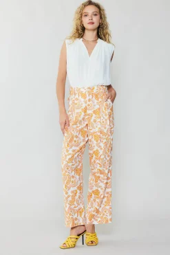 Current Air Paisley Printed Wide Pants ORANGEMULTI Discount