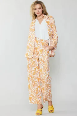Current Air Paisley Printed Wide Pants ORANGEMULTI Discount