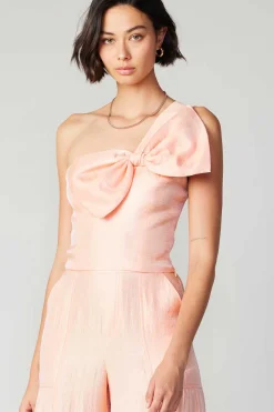 Current Air Pastel Bowtie Top APRICOT Best