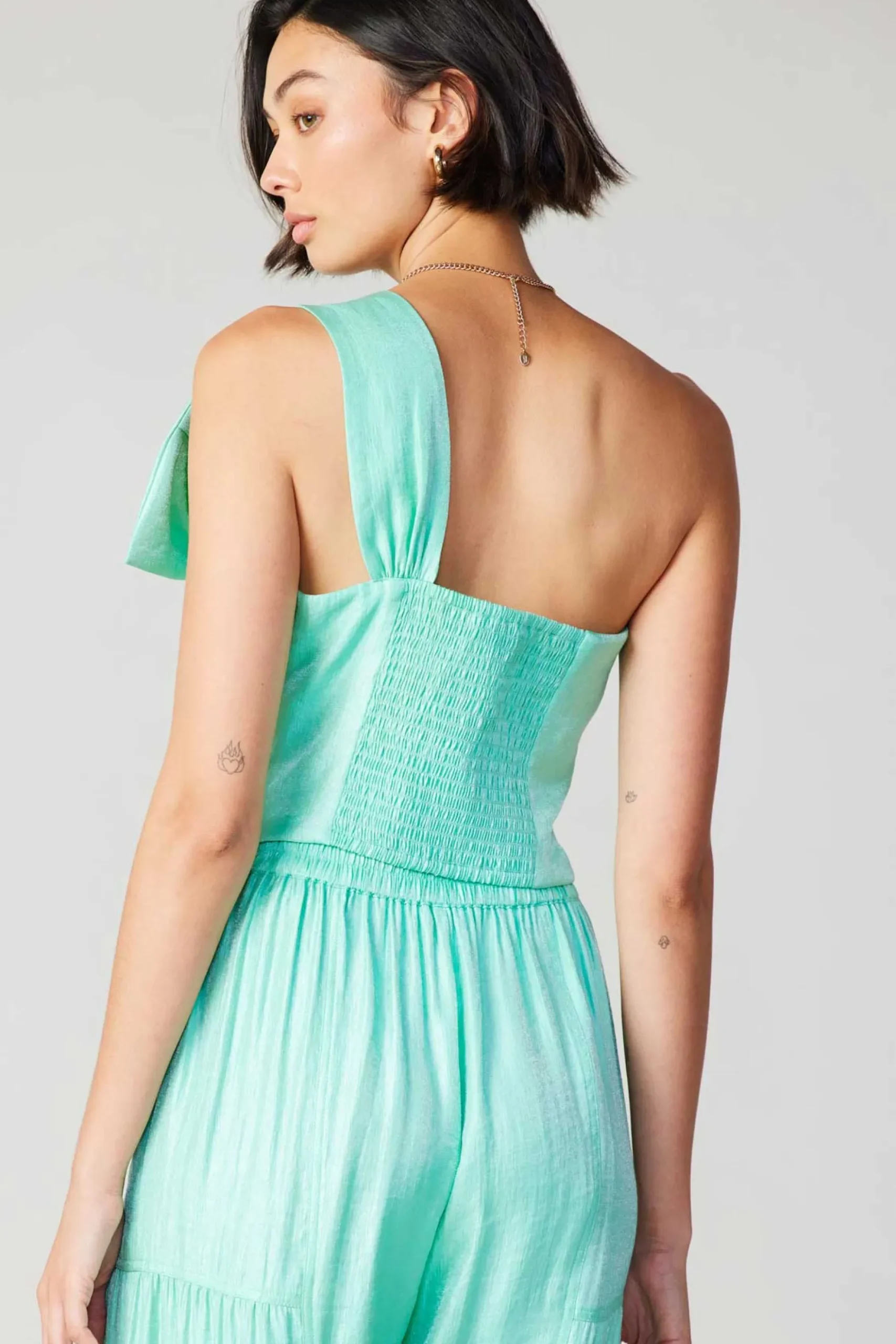Current Air Pastel Bowtie Top MINT Fashion