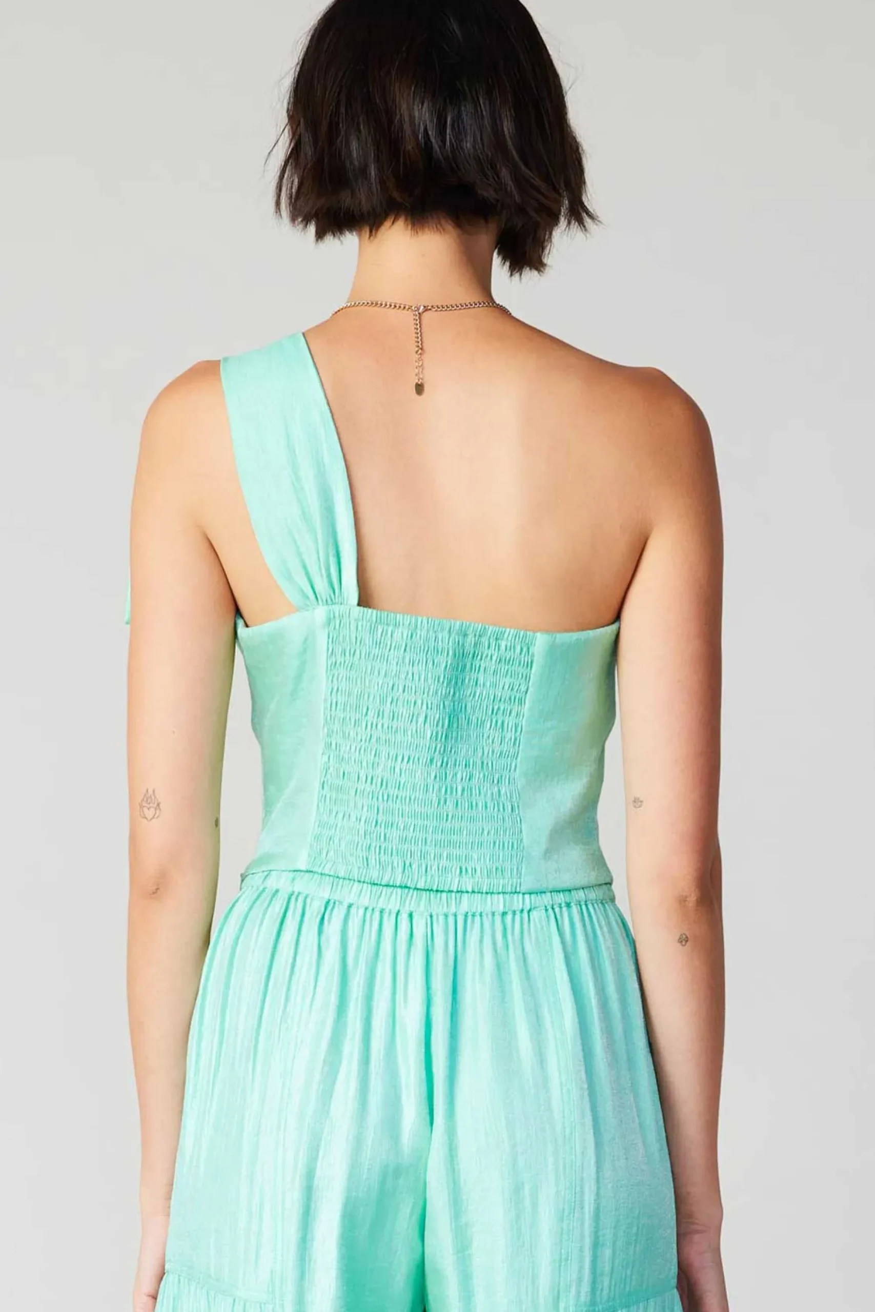 Current Air Pastel Bowtie Top MINT Fashion