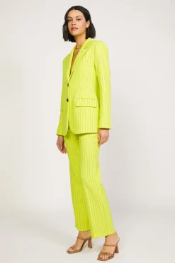 Current Air Pinstriped Bootcut Pant NEONYELLOW New