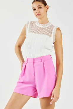 Current Air Pintucked Shorts PINK Discount