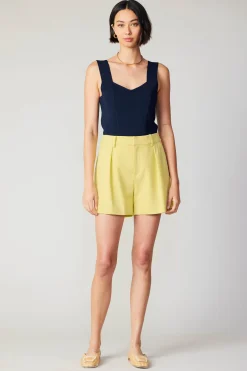 Current Air Pintucked Shorts LEMON Best
