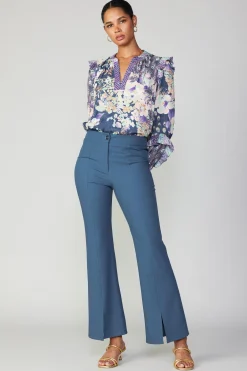 Current Air Pintucked Split Hem Pant AEGEANBLUE Discount