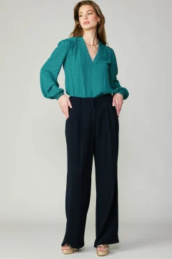 Current Air Pintucked Trousers NAVY Hot