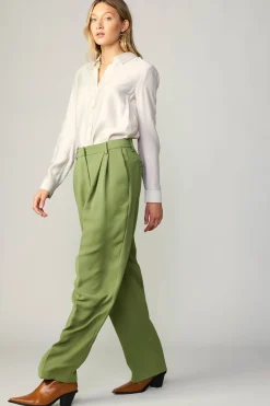 Current Air Pintucked Trousers OLIVE New