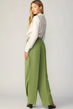 Current Air Pintucked Trousers OLIVE New