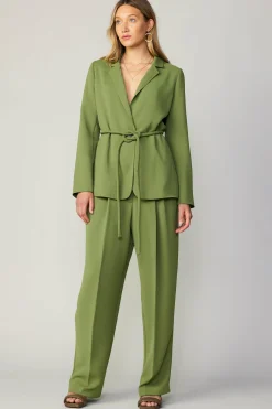 Current Air Pintucked Trousers OLIVE New