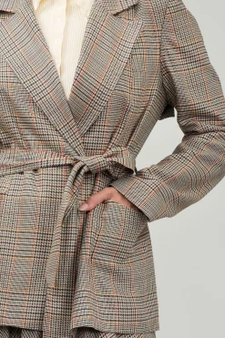 Current Air Plaid Layered Jacket CAMELMLT Hot