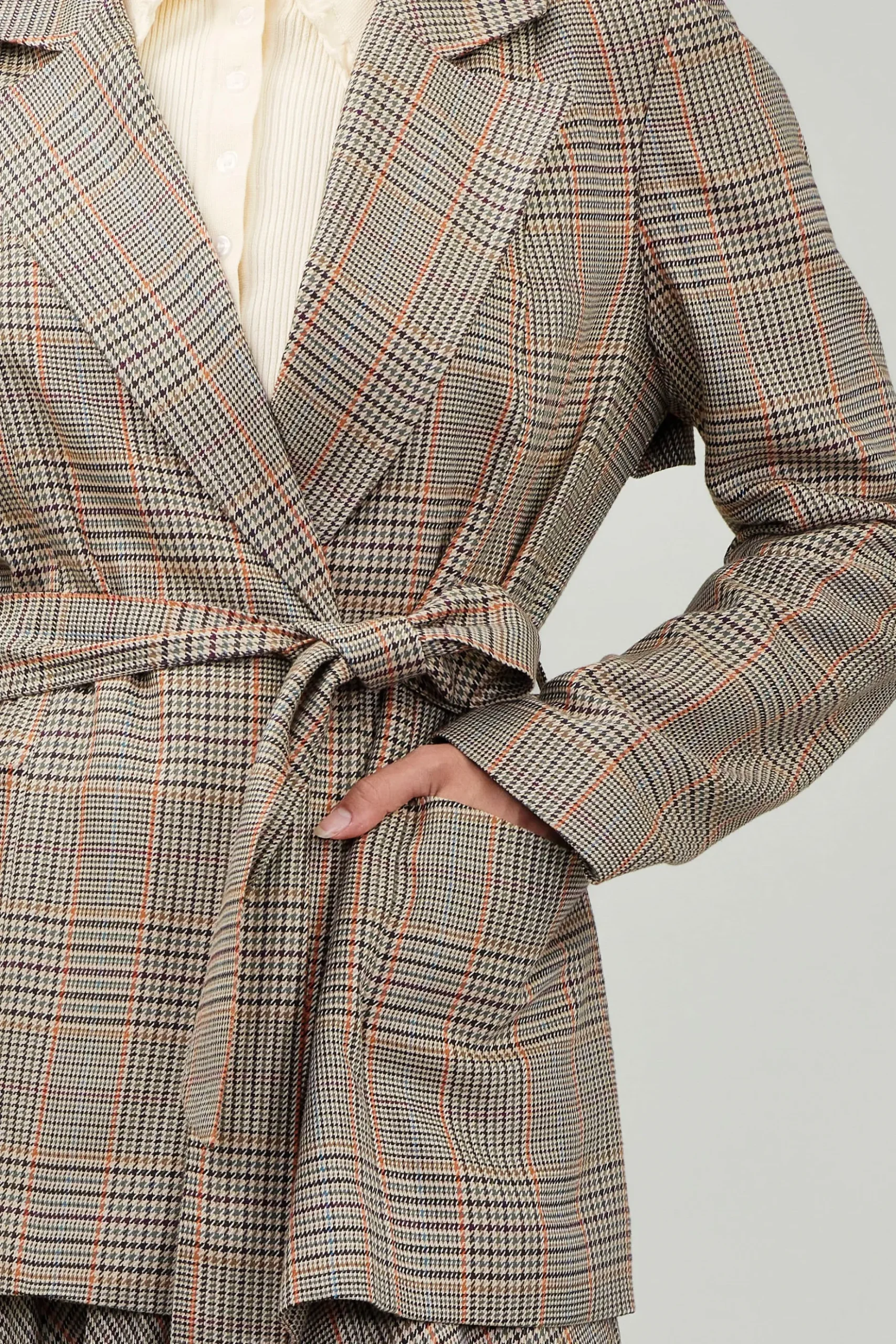 Current Air Plaid Layered Jacket CAMELMLT Hot