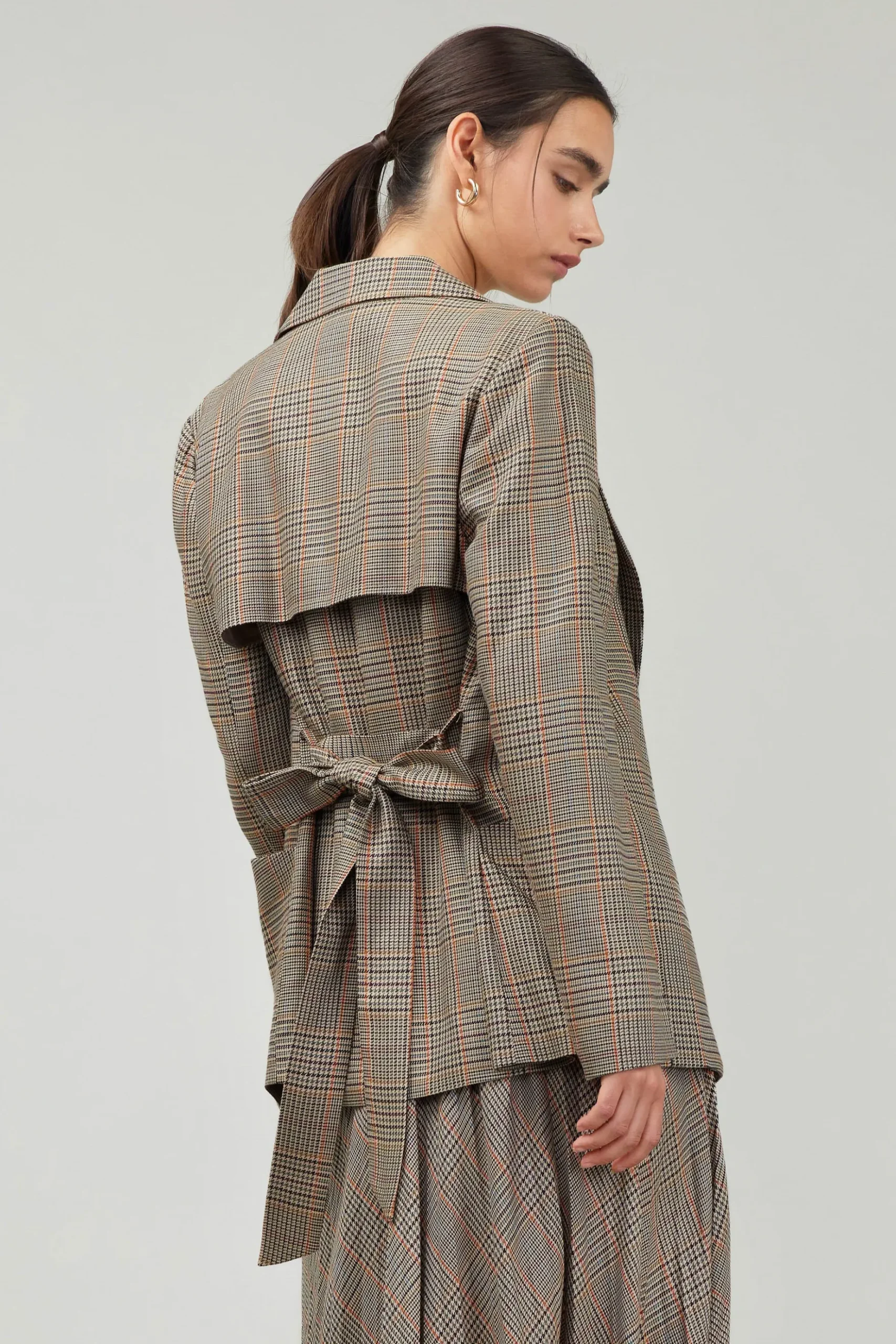 Current Air Plaid Layered Jacket CAMELMLT Hot