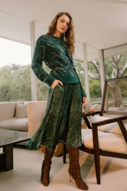 Current Air Plaid Pattern Sweater GREEN Fashion